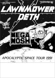 LAWNMOWER DETH Apocalyptic Space Tour 1991 Music Poster