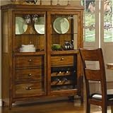 CURIO WITH GLASS DOOR, D/OAK,51.5"x18.7"x65"H