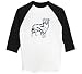 Vintage Border Collie - Raglan 3/4 Sleeve T-Shirt