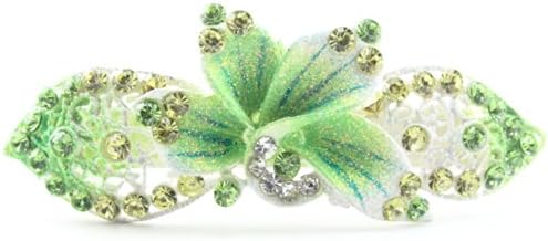 Miss Dong Beautiful Jewelry Flowers pearl Crystal hairpin hair clip green