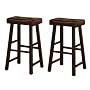 2 29" Saddle Back Espresso / Cappuccino Bar Stools