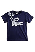 Boy's Short Sleeve Jersey Graphic T-Shirt With Racket And Crocodile