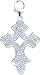 Jewelry : 14k Gold Diamond Cross Charm (1/10 cttw)