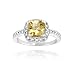 Sterling Silver Citrine & Diamond Accent Square Ring Sterling Silver Citrine & Diamond Accent Square Ring