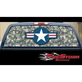Air Force Camouflage 22 x 65 - Rear Window Graphic Truck SUV decal tint film truck by Fire