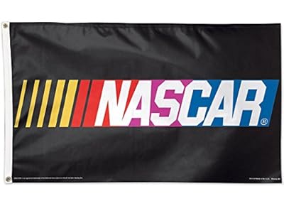 NASCAR Flag 3x5 Logo Black with Nascar Racing logo Deluxe Grommets Reinforced Flyend