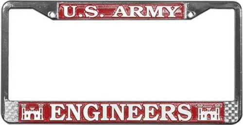 U.S. Army Engineers License Plate Frame (Chrome Metal)