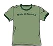 Made In Ireland - Adult Green Ringer S/S T-Shirt For Men