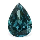 0.37 Ctw Turquoise Blue Pear Shape Real Loose Diamond, VVS1 Clarity