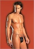 Excite Menswear by Fantasy Lingerie Mens Patent Posing Strap with Chains