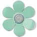Foreside Large Daisy Metal Wall Flower, Sea Foam