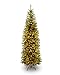 National Tree 7 1/2' Kingswood Fir Pencil Tree, Hinged, 350 Clear Lights