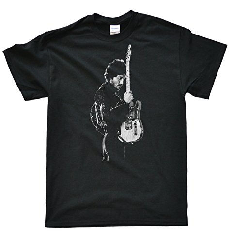 Stooble Original Print Men's Bruce Springsteen with Guitar T-Shirt
