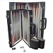 18" Black Leatherette Backgammon