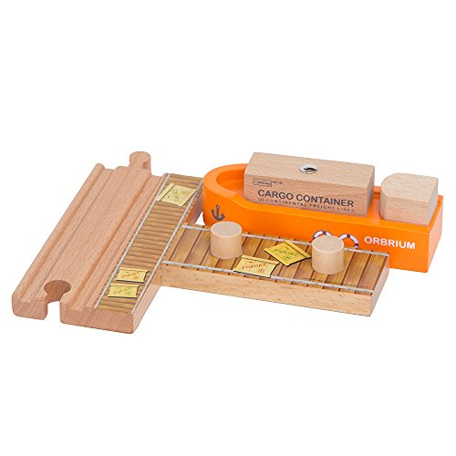 58 Piece Wooden Train Track Expansion Pack Featuring 