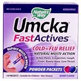 Nature's Way Umcka Fastactives, Berry Cold+Flu 10 packets per sleeve, 6 sleeves per box.