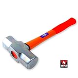 Neiko 3.3 Lb Forged Steel Sledge Hammer - 12-Inch Fiberglass Handle, Mirror Finish