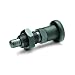 GN 817 Series Steel Non Lock-Out Type Inch Size Indexing Plunger with Multiple Pin Lengths and Pull Knob, Threaded Body, with Lock Nut, 3/8"-16 Thread Size, 0.71" Thread Length, Spring Load End 2.8 Pounds
