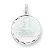 Sterling Silver #1 Dad Disc Charm with 20 inch Sterling Silver Chain