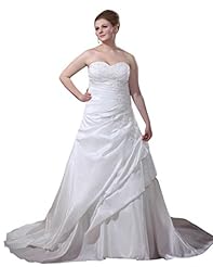 Plus Size Strapless Beaded Taffeta  Dress