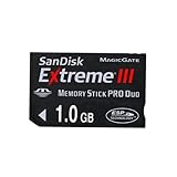 SanDisk 1 GB MemoryStick Pro Duo Extreme III SDMSPDX3-1024-901 (Retail Pack ....