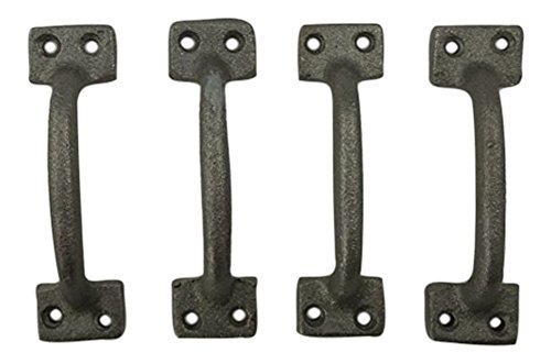 Set of 4 Cast Iron Door or Gate Pull