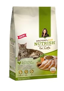 RACHAEL RAY NUTRISH Natural Cat Food, Real Chicken & Brown Rice, 6 lb bag