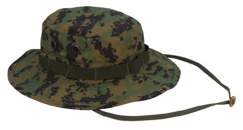 Digital Woodland Camouflage Military Boonie Hat 5827 Size 7.25