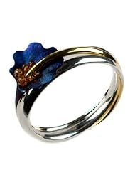 Titanium Collection Honey Amber, Titanium and Sterling Silver Large Bangle, 8"