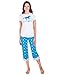 Juniors Live to Ride 2 Piece Pajama Set with Heart Capri Pants