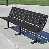 Contour Bench, Recycled Plastic, 6 Ft, Black