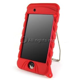 Apple iPod Touch MP3 Video 8gb 16gb 32gb Super Grip Silicone Skin Case Cover - Video Viewing Standd - Belt Clip - Screen Protector - 5 Color Options (1st Generation ONLY)