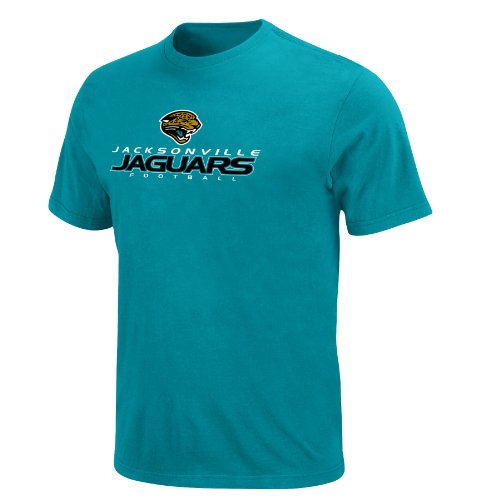 NFL Jacksonville Jaguars Short Yardage II Adult Short-Sleeved Crew Neck Synthetic Tee, Active Blue, Large