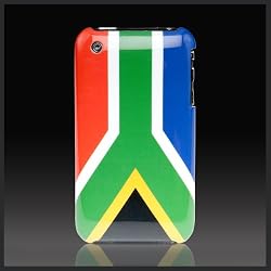 South African Flag "Patriot Series" polycarbonate UV case-cover for Apple iPhone 3G & 3GS