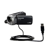 Classic Straight USB Cable for the Panasonic HDC-SDX1H HD Camcorder with Power Hot Sync and Charge capabilities - uses Gomadic TipExchange Technology