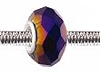 Pandora Style Charm Bead (Z93) Faceted Plated Glass (14mm x 10mm) (fits Troll too)