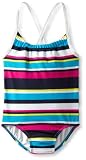 Nautica Girls 2-6X Bright Colored Striped One Piece Suit