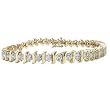 10k White or Yellow Gold Diamond S-Link Tennis Bracelet (5 cttw, I-J Color, I1-I2 Clarity)