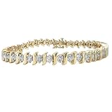 Choice of 10k White or Yellow Gold Diamond S-Link Tennis Bracelet (5 cttw, I-J Color, I1-I2 Clarity)