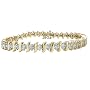 10k Choice of White or Yellow Gold Diamond S-Link Tennis Bracelet (5 cttw, I-J Color, I1-I2 Clarity), 7"