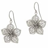 Sterling Silver Filigree Flower Earrings