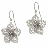 Sterling Silver Filigree Flower Earrings