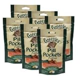 6-PACK Pill Pockets for Cats SALMON 9.6 oz (270 pockets)
