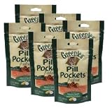 6-PACK Pill Pockets for Cats SALMON 9.6 oz (270 pockets)