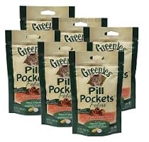 6-PACK Pill Pockets for Cats SALMON 9.6 oz (270 pockets)