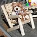 Rustic Natural Cedar 01004JR Looks Junior Log Outdoor Lounge