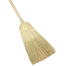 O'Dell BR10001 Corn Warehouse Broom with Wood Handle, 12" Head Width, 56" Overall Length, Natural (Case of 6)