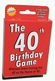 The 40th Birthday Game - amusing little gift or present idea for anyone turning forty. Fun as a 40th birthday party icebreaker.