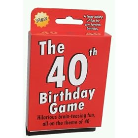 The 40th Birthday Game - amusing little gift or present idea for anyone turning forty. Fun as a 40th birthday party icebreaker.