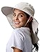 Camptrace Sun Hats for Women Men UPF 50+ UV Protection Wide Brim Hiking Fishing Hat with Neck Flap, Beige